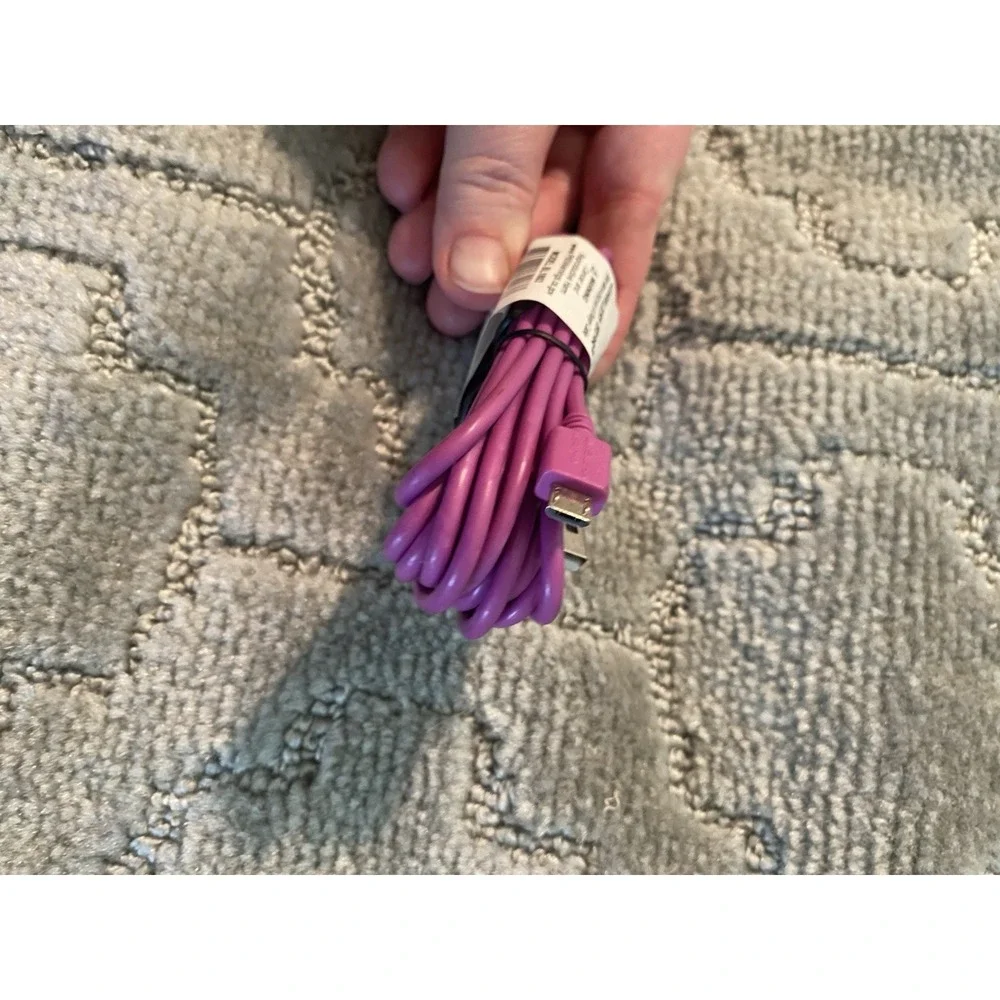 Wireless Gear 10ft Micro USB Charging Cable Purple Android Charger Long Cord